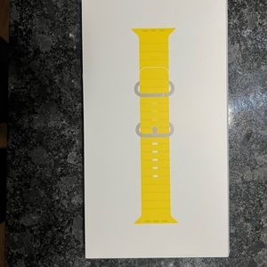 Apple Ultra Yellow Ocean Band, 49mm. Worn once.